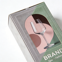 Boîte d'emballage en carton personnalisée pour flûte à champagne, verre à pied et verre à boisson, boîte de présentation de produits