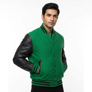 Vestes universitaires de qualité supérieure pour hommes, respirantes, avec logo personnalisé, style fashion, vestes de baseball pour hommes. - Product Image 1
