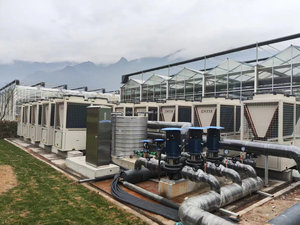 Thân thiện với môi Inverter R410A R32 65kw 130kw không khí để bơm nhiệt nướ<span class=keywords><strong>c</strong></span> HVAC Hệ thống làm mát bằng không khí Máy làm lạnh nướ<span class=keywords><strong>c</strong></span> và bơm nhiệt với CE - Product Image 5