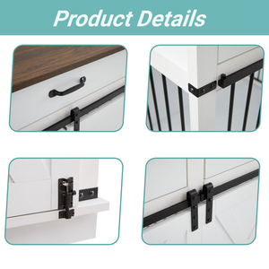 ODM OEM Caja grande de madera resistente para perros Puerta de Granero 1 cajón Herramientas de limpieza de Estilo Vintage Tipo de pie para perros más grandes - Product Image 4