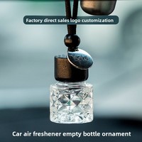 Flacon diffuseur de parfum pour voiture, petit et carré, vide, 8 ml, à suspendre dans la voiture