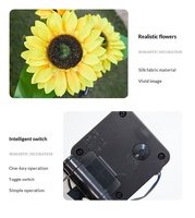Lampes solaires LED en forme de tournesol pour la décoration de patio et de jardin, lampes solaires LED de haute qualité en forme de tournesol pour la décoration de parc