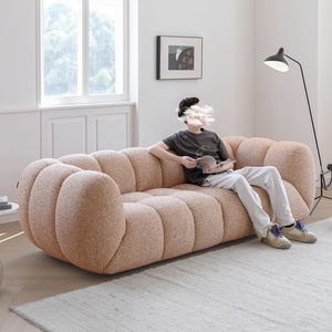 Zayshine Sofá de Salón de Lujo Moderno Francés de Terciopelo Crema Tipo Teddy, Juego de Sofás Modular de 3 Plazas para Villa y Apartamento, Sofá Recto de Diseño - Product Image 4