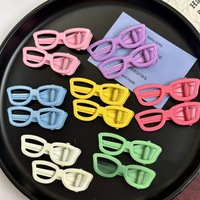 Pince à cheveux en métal couleur bonbon, motif dessin animé, forme de cœur, pour enfant, à clipser sur le côté ou à l'arrière de la tête
