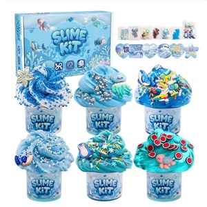 Ocean Butter Cloud Clear DIY Playdough & <b>Slime</b> <b>Kit</b> 6 Pack Blue <b>Slime</b> for Boys & Girls HC Brand - Product Image 1