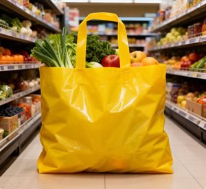 Premium HDPE <b>Plastic</b> Carry Bags Bulk <b>Tote</b> Handle Shopping Bags Letter Reusable Grocery Sacks for Retail Food Packaging - Product Image 1