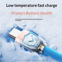 Câble de données à charge rapide 6A en silicone liquide dégradé OD5.0, USB Type-C/Micro USB épaissi 6A pour appareil mobile V8