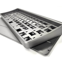 Clavier mécanique en acier inoxydable et aluminium usiné CNC pour alliage 6061, finition anodisée, design de disposition personnalisé, USB-C