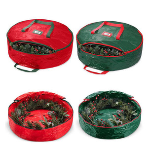 Bolsa de Almacenamiento para Coronas Navideñas, Ecológica, Duradera y Sostenible, Bolsa de Regalo con Campanas - Product Image 1