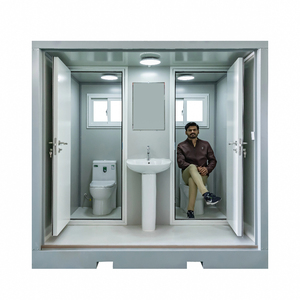 Tùy chỉnh container nhà vệ sinh nhanh chóng tuôn ra bồn rửa thuận tiện ngoài trời sử dụng hiện đại thiết yếu di động nhà vệ sinh Tùy chỉnh màu bánh sandwich Bảng điều chỉnh - Product Image 1