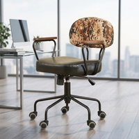 Chaise d'ordinateur confortable pour bureau, étude, bibliothèque, dortoir, ergonomique, moderne, minimaliste, réglable en hauteur, pivotante, fixe