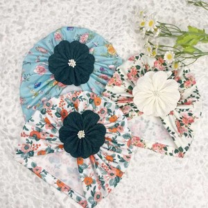Nueva moda Floral estampado flores recién nacido cabeza envuelve colorido hecho a mano suave algodón elástico <span class=keywords><strong>turbante</strong></span> nudo sombreros fábrica al por mayor - Product Image 3
