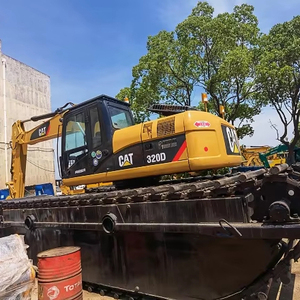 Offre Spéciale Prix Bas – Excavatrice Amphibie d'Occasion Caterpillar 320C 320D de 20 Tonnes avec Pontons Latéraux et en Excellent État - Product Image 1