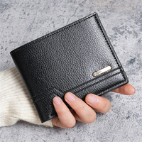 Dompet Pendek Unisex Model Terbaru Kasual Motif Geometris PU Tahan Air Banyak Slot Kartu Kapasitas Besar Bahan Polyester Untuk Kehidupan Sehari-hari
