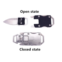 Couteau pliable miniature EDC en acier inoxydable avec porte-clés, pour les sports de plein air, le camping, la randonnée, la chasse, la survie