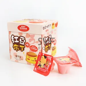 Hộp Đồ Ăn Nhẹ Hàn Quốc Chất Lượng Cao Được Ưa Chuộng Bán Sỉ Bánh Pudding Jelly Vị Đậu Đỏ Cho Trẻ Em