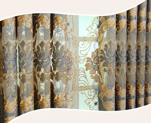 Lo stile europeo all'ingrosso copre le <span class=keywords><strong>tende</strong></span> di stoffa di lusso <span class=keywords><strong>con</strong></span> il ricamo del fiore per la Villa della camera da letto del salone - Product Image 5