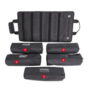 Sac à outils enroulable avec 5 pochettes détachables Kit de rangement d'outils pour électricien. - Product Image 2