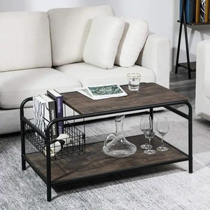 Simple modern coffee <b>table</b>, suitable for home living room, <b>small</b> apartment, rectangular, easy to rent, tea <b>table</b>, sofa side - Product Image 3