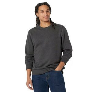 <b>Men's</b> 100% Cotton Heavyweight 380g O-Neck Solid Fleece Pullover Sweatshirt-LAVISH LOOK Front Printed Logo Anti-Wrinkle - Product Image 1