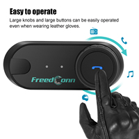 Casque de moto FreedConn T-COM VB avec talkie-walkie, étanche IPX6, connexion de groupe, casque de marque