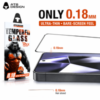 Pelindung Layar Kaca Tempered OEM 9H HD Clear 0.18mm untuk Samsung Galaxy S26 S25 S24 Ultra, Mendukung Pembukaan Kunci Sidik Jari