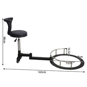 360 °   Silla de Estilista Hidráulica Giratoria, Taburete de Barbero Multifuncional Ajustable <span class=keywords><strong>para</strong></span> Peluquería, Corte y Afeitado, Suministro Transfronterizo - Product Image 6