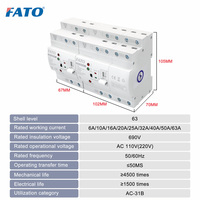 Commutateur de changement de CFM3-80AE FATO 2/4 pôles AC 220V 110V 50/60HZ générateur de transfert automatique contrôleur ATS sélecteur électrique