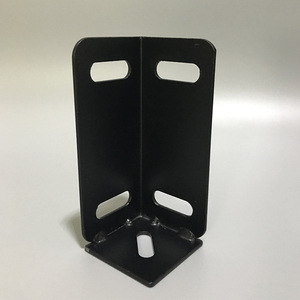 Black Angle <b>Bracket</b> Carbon Steel <b>90</b> <b>Degree</b> Right Angle Fitting For Industrial Aluminum Profiles - Product Image 1