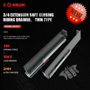 High Quality Wholesale <strong>Soft</strong> <strong>Close</strong> Slim Metal Kitchen <strong>System</strong> Undermount <strong>Drawer</strong> Slide - Product Image 1