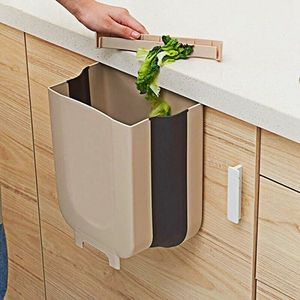 Household Collapsible Plastic Hanging Trash <strong>Bin</strong> 9L/11L Folding <strong>for</strong> Kitchen Toilet Waste Storage <strong>Car</strong> Ashcan Garbage <strong>Bin</strong> - Product Image 1