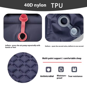 Colchoneta para Dormir de Alta Calidad con Bomba de Pie Integrada, Impermeable, Resistente a la Humedad, de Nailon 40D, para Interiores y Exteriores - Product Image 4
