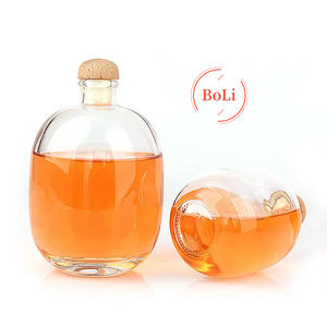 Botellas de licor personalizadas Garafa Diamante Korked botella de vidrio con tapa de corcho para agua fruta jugo Ron Gin Tequila licor Spirtis - Product Image 5