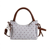 Sac à bandoulière carré pour femme, best-seller, petit format, à pois, avec fermeture éclair, pour usage quotidien