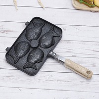 Moule à gaufres en forme de poisson Taiyaki Pan avec 2 côtés maison bricolage moule de cuisson japon poêle à frire moule à gâteau