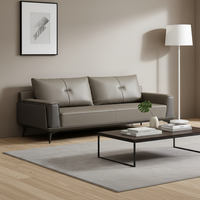 Ensemble de canapé-lit modulaire sectionnel au design moderne, revêtement en tissu éponge, pieds en acier inoxydable, pour école, villa, entrepôt, appartement, atelier