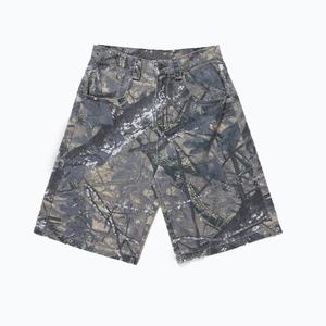 High Quality Retro <b>Camo</b> Real Tree Printed Sublimation 100% Cotton Denim Men's <b>Shorts</b> Custom Baggy Loose Fit Jean Jorts - Product Image 2