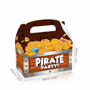 Huancai 12 PCS Pirate Treasure Party Bonbons Traiter Boîtes Papier Cadeau Gâteau Collations Goodies Boîte pour Enfants Fête D'anniversaire Fournitures - Product Image 4