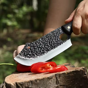 Cuchillo de Chef vikingo hecho a mano, cuchillo serbio de acero al carbono para deshuesar carnicero, cocina forjada, cuchillo de matanza para acampar - Product Image 6