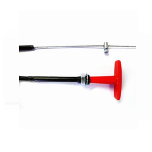 Flexible Shaft Assembly With Red T Handle Stainless Steel For Buses Trucks <b>Coaches</b> Throttling Control Valves - Product Image 2