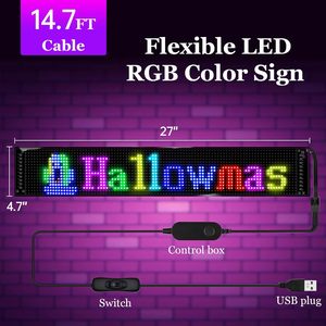 Letrero LED Desplazable GOTUS de 120x30mm, Control por Aplicación Bluetooth, Pantalla Digital Programable para Publicidad Comercial y Decoración - Product Image 5