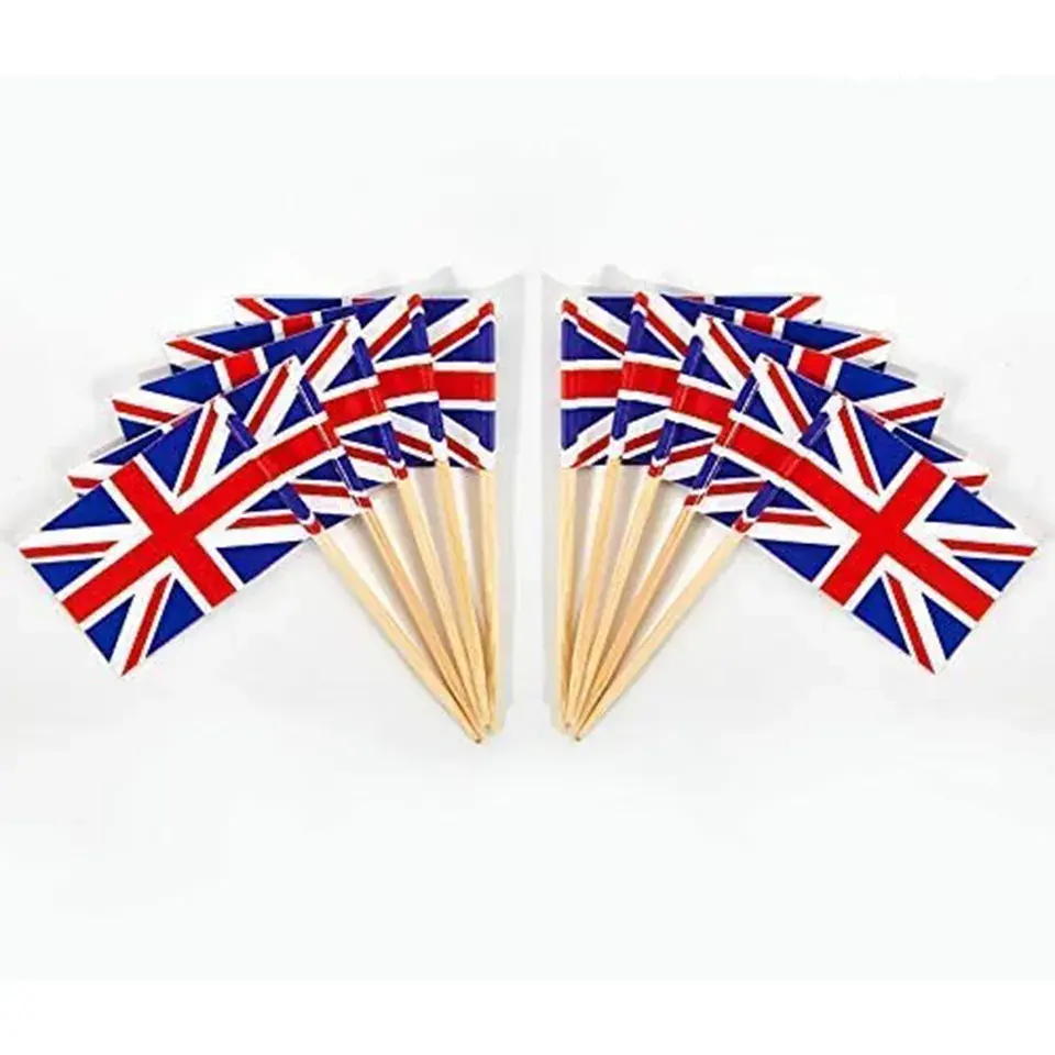 United Kingdom British Toothpick Flags Small Mini Stick Cupcake Toppers UK Flags