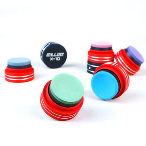 Craie de billard professionnelle de qualité supérieure, marque Billie, couleur bleu/vert/gris/rose/violet, forme ronde, avec boîte à craie - Product Image 3