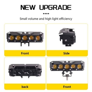 ไฟหน้ารถยนต์ Sanvi High Quality S005 Five Eye Spotlight LED สำหรับขับขี่ หลอดไฟใหม่ สีขาวเหลือง ไฟมอเตอร์ไซค์แบบสองสี - Product Image 3