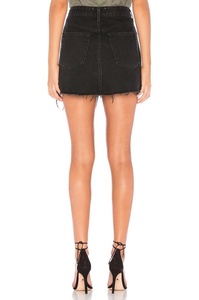 High Quality Mini <strong>Sexy</strong> <strong>Jeans</strong> Short Skirt Black Denim Skirt - Product Image 3
