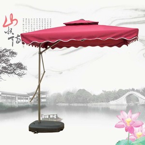 2024 persegi lipat tahan air tahan angin penopang luar ruangan pisang payung pelindung matahari dilapisi perak payung Taman - Product Image 2