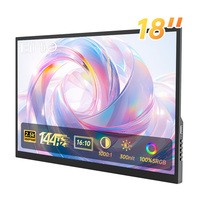 Monitor Portátil para Juegos Eimio de 18 Pulgadas QHD, Pantalla IPS de 144 Hz, 100% SRGB, Relación de Aspecto 16:10, Extensor de Pantalla Tipo C para Computadoras Portátiles con Windows y Mac