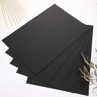 Papier cartonné noir non couché 250g/m² 300g/m² 350g/m² 400g/m² – Feuilles de carton mat lisse de qualité supérieure pour boîtes cadeaux de luxe et étiquettes suspendues