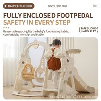 Juego de columpios y tobogán multifuncional de plástico PE para niños, casa de juegos para niños pequeños, equipo de juegos para interiores y exteriores para jardín de infantes