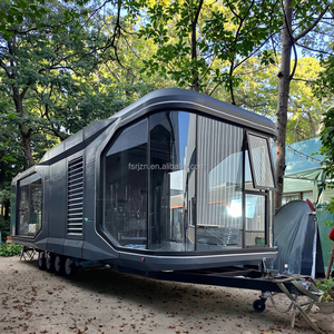 Casa Capsula Prefabbricata Moderna in Acciaio Zincato, Mini Casa Pronta <span class=keywords><strong>per</strong></span> la Spedizione <span class=keywords><strong>per</strong></span> <span class=keywords><strong>Glamping</strong></span> in Struttura d'Acciaio - Product Image 1